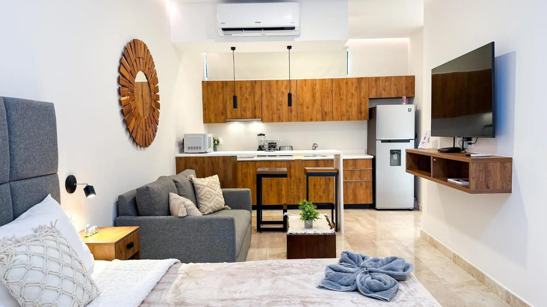 טולום Aldea Zama Apartment King Bed Sofa Kitchen Full Gym Wifi Cinema