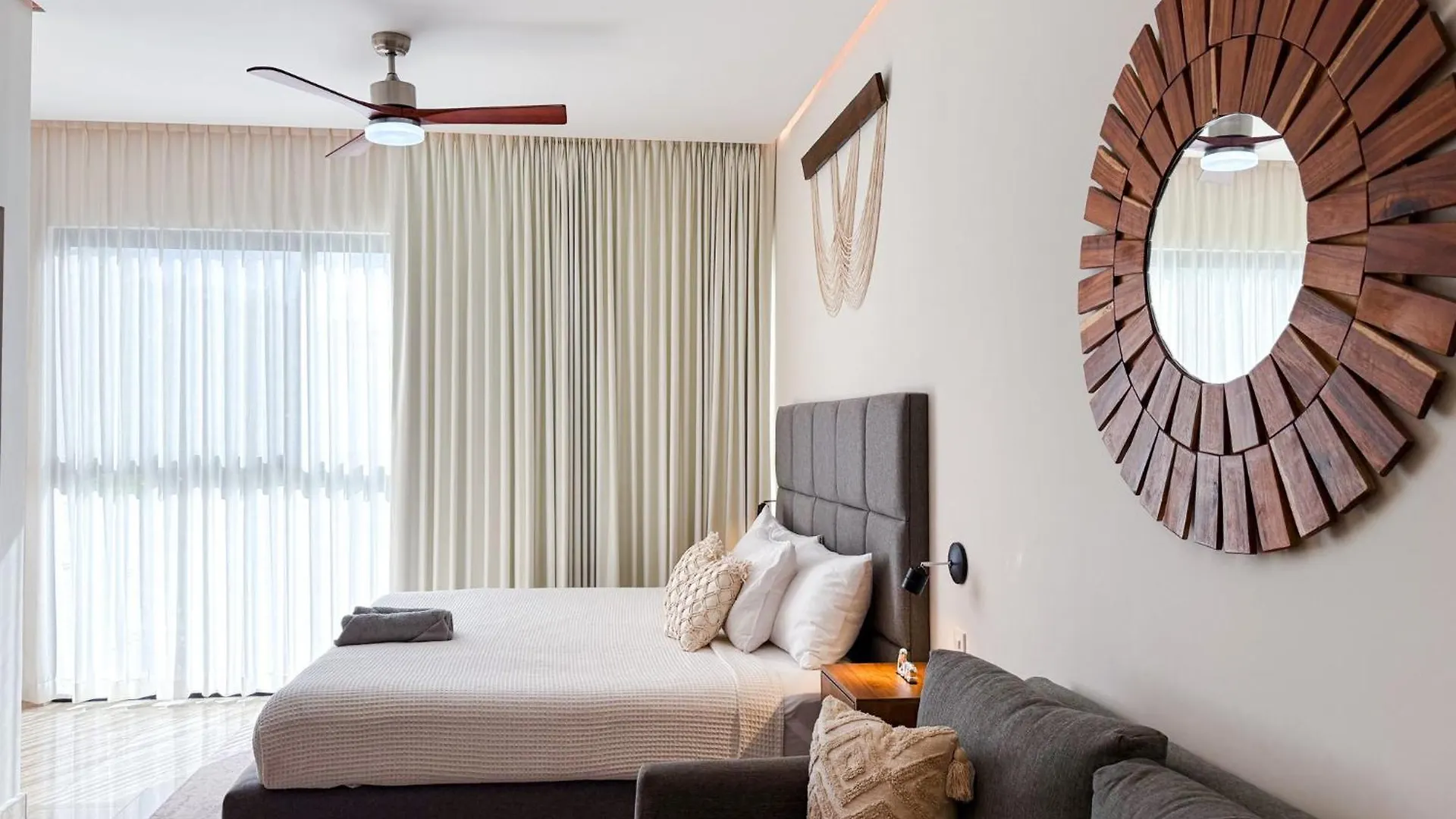 טולום Aldea Zama Apartment King Bed Sofa Kitchen Full Gym Wifi Cinema מקסיקו